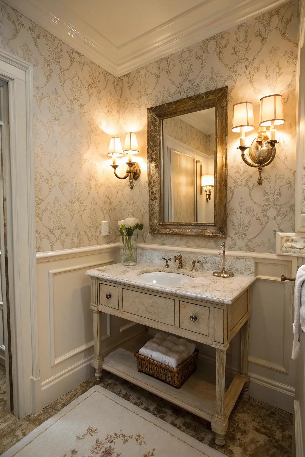 Proper lighting enhances the ambiance and functionality of powder rooms.