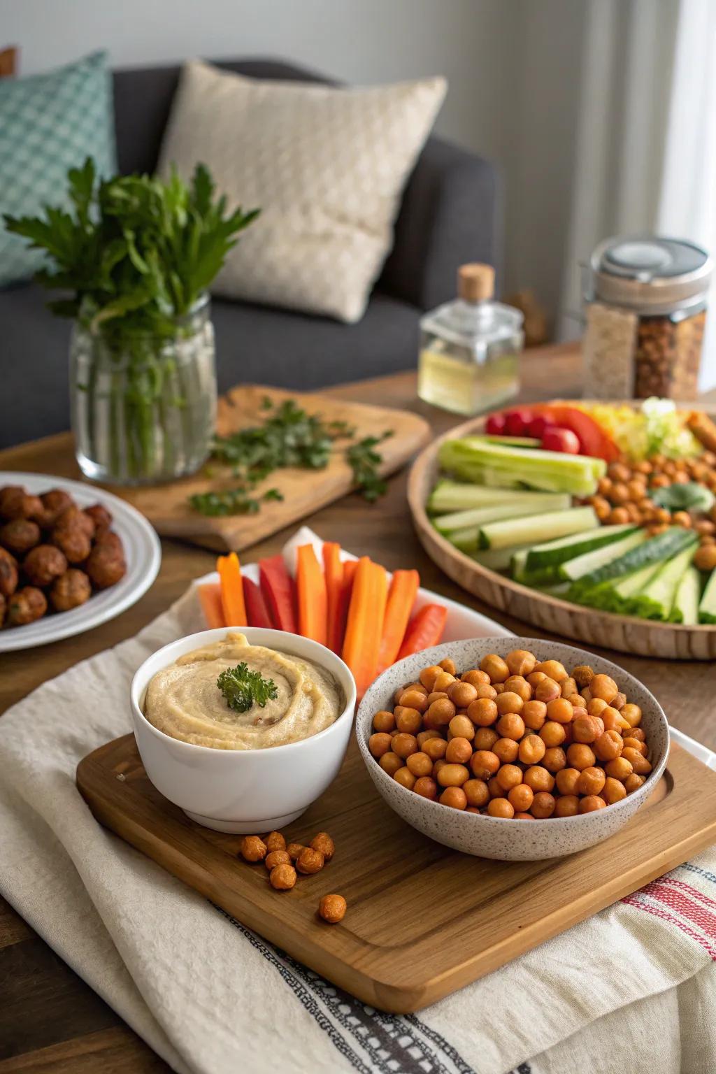 Vegan options ensure all guests feel included and catered for.