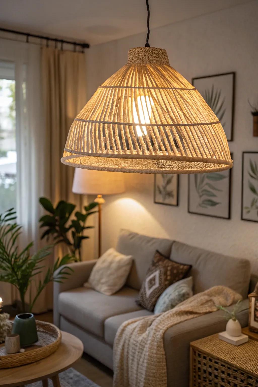 Transform your lighting with a DIY straw lampshade.