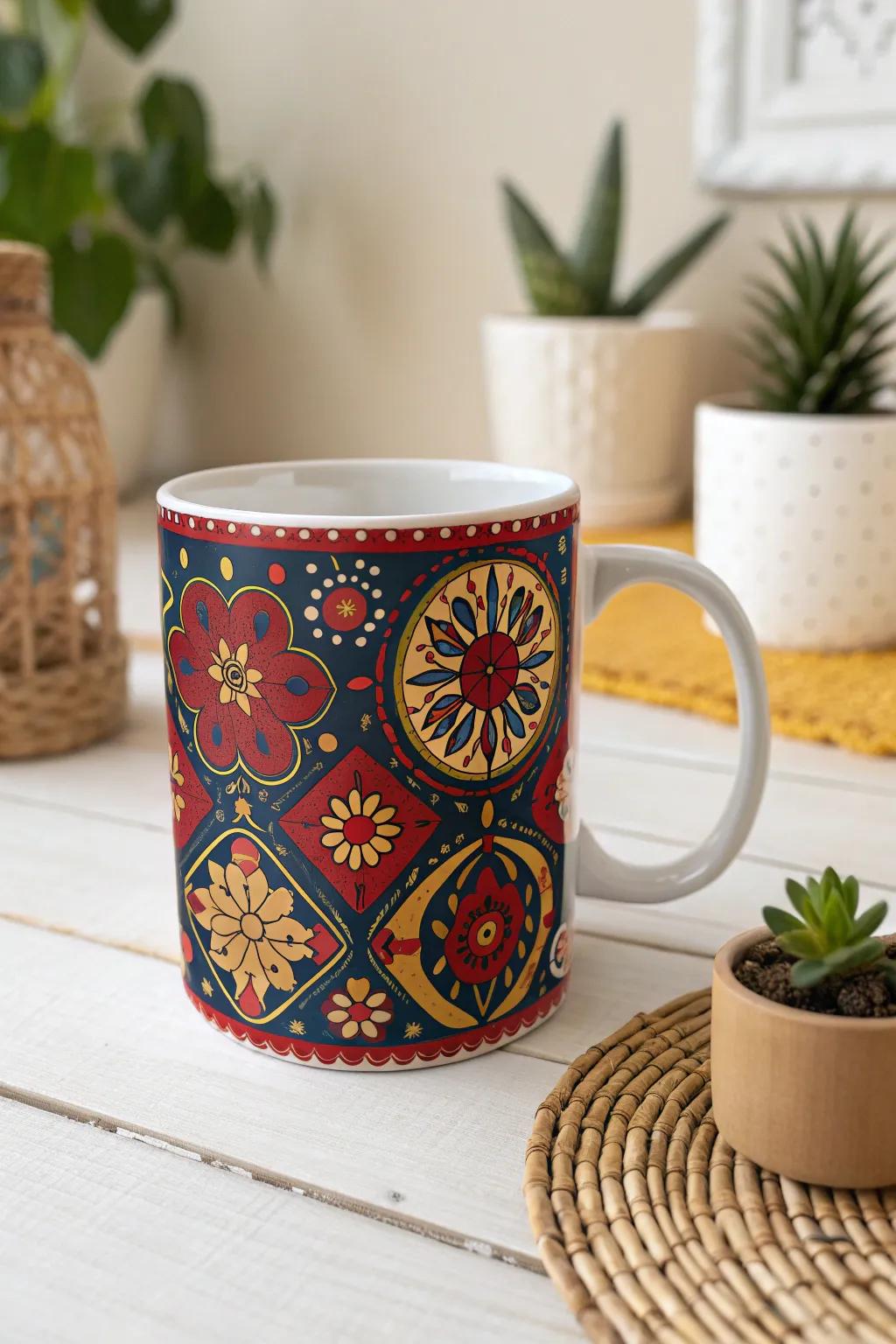 Sip and celebrate: A mug that honors tradition with every cup.
