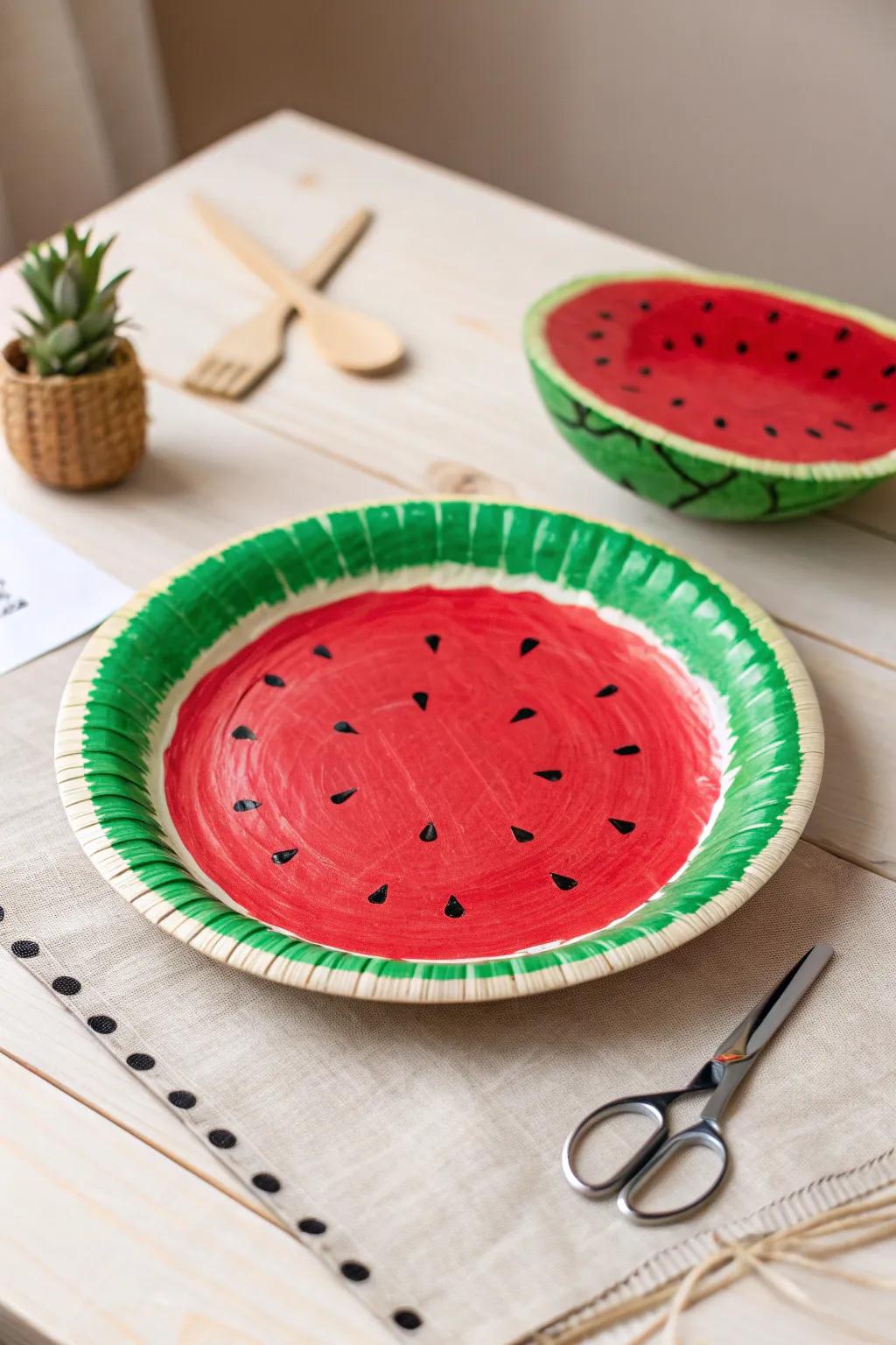 Embrace summer with this charming paper plate watermelon craft—simple, vibrant, and perfect for little hands!