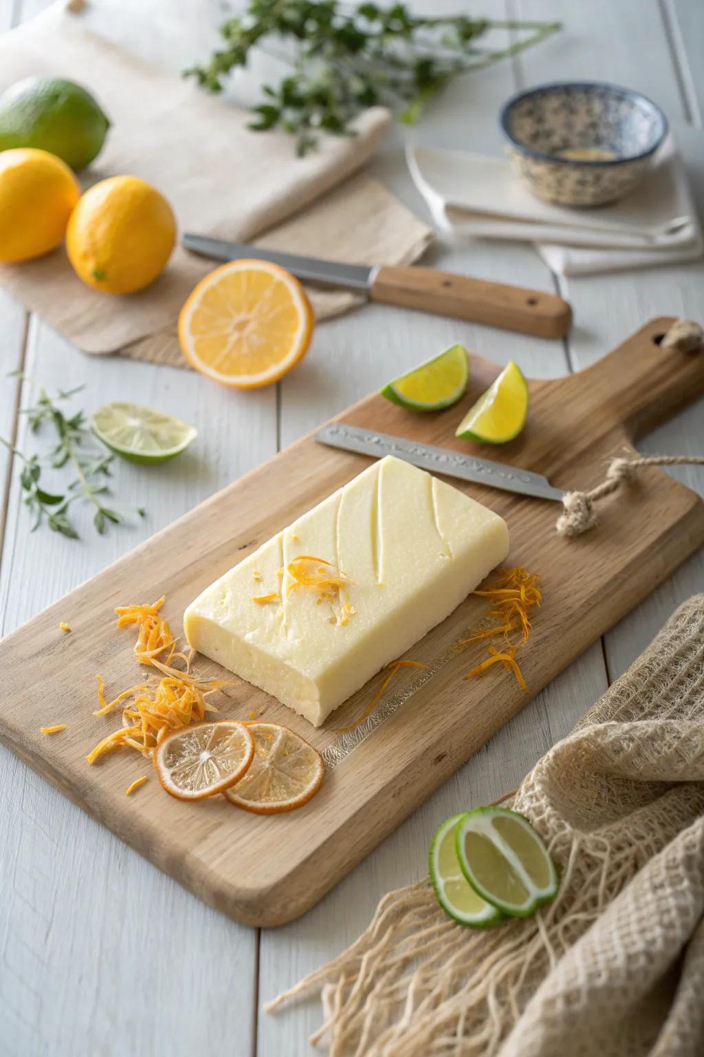 Elevate your gatherings with a zestful twist—Sweet Citrus Burst Butter Board!
