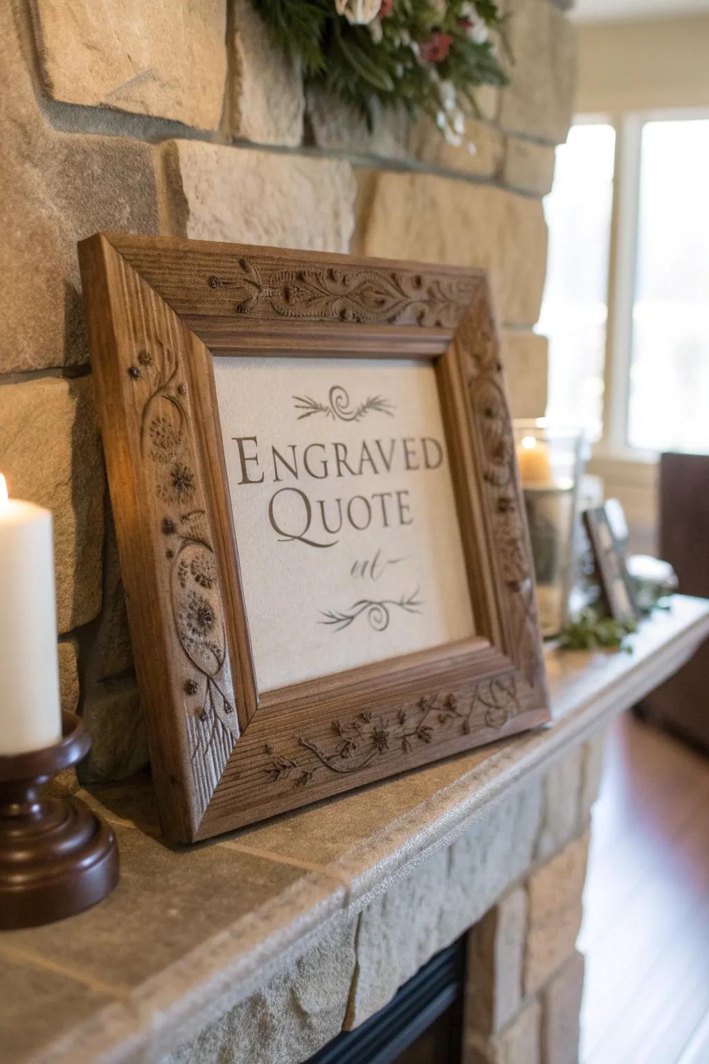 Display cherished memories in a personalized photo frame.