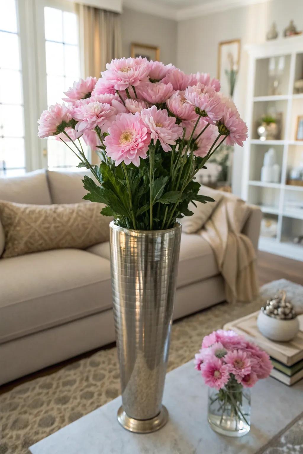 Floral arrangements add romance and charm.