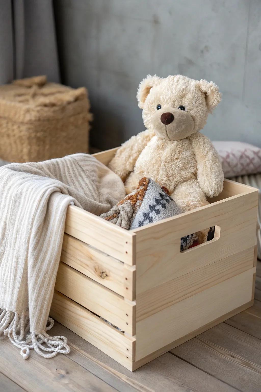 Embrace cozy elegance with a charming blend of rustic and minimalist style. 🧸✨