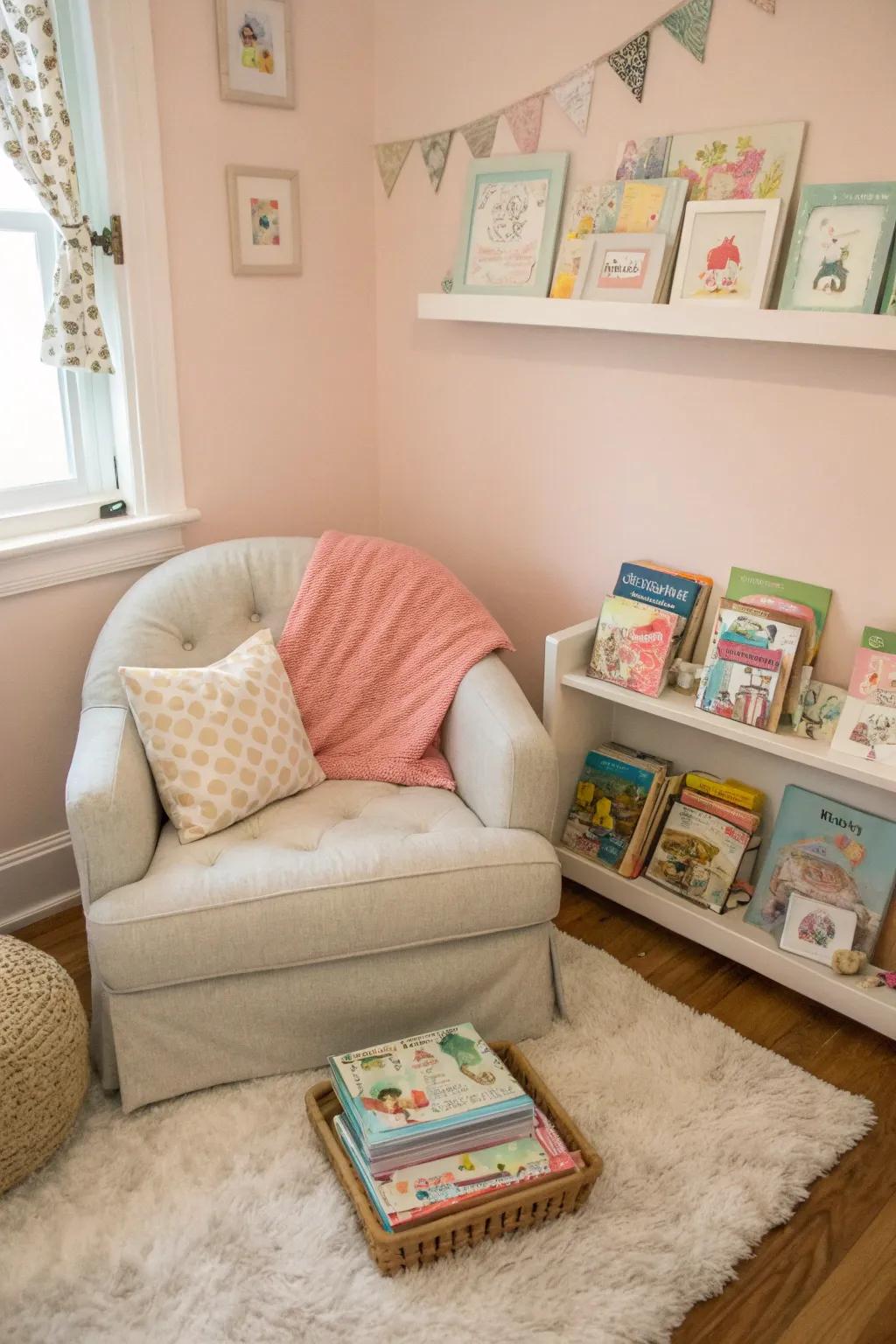 Transforming a corner into a cozy reading nook.