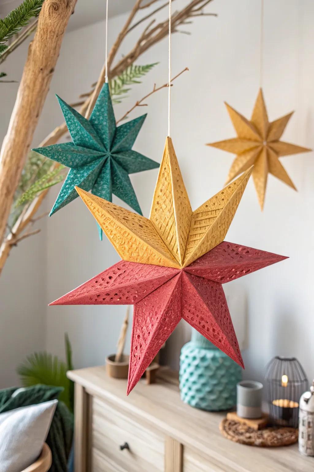 Elevate your space with an Origami Star Parol: a blend of artistry and tranquility.
