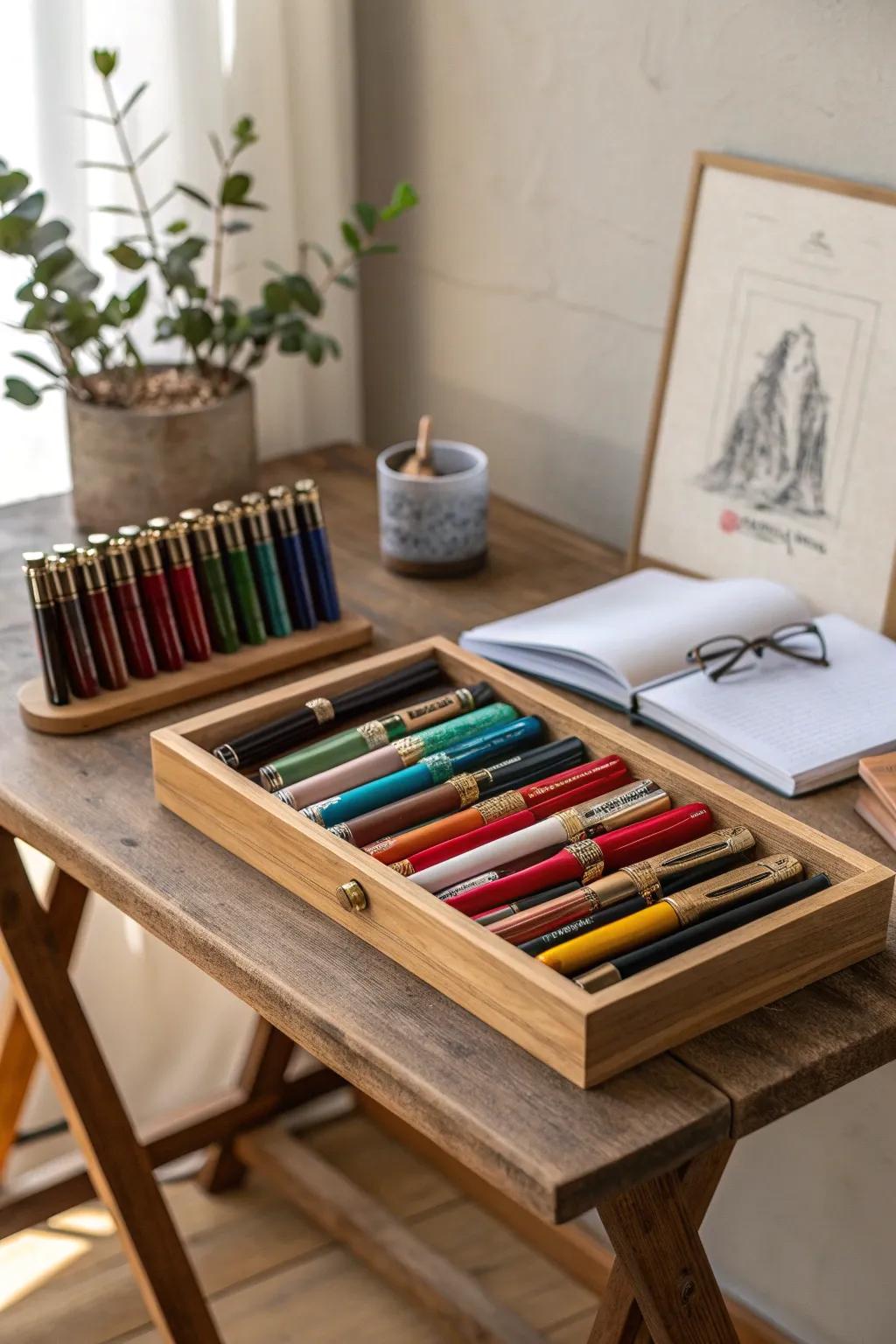 Inspiration at your fingertips: Embrace creativity with a curated collection of colorful pens and markers.