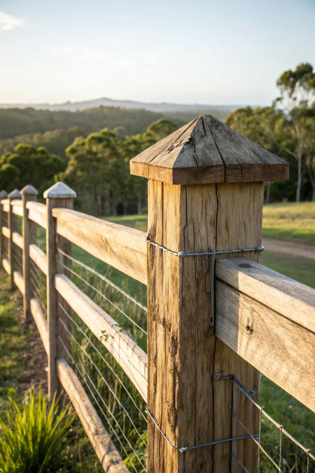 Recycled timber topper for an eco-friendly and rustic look.