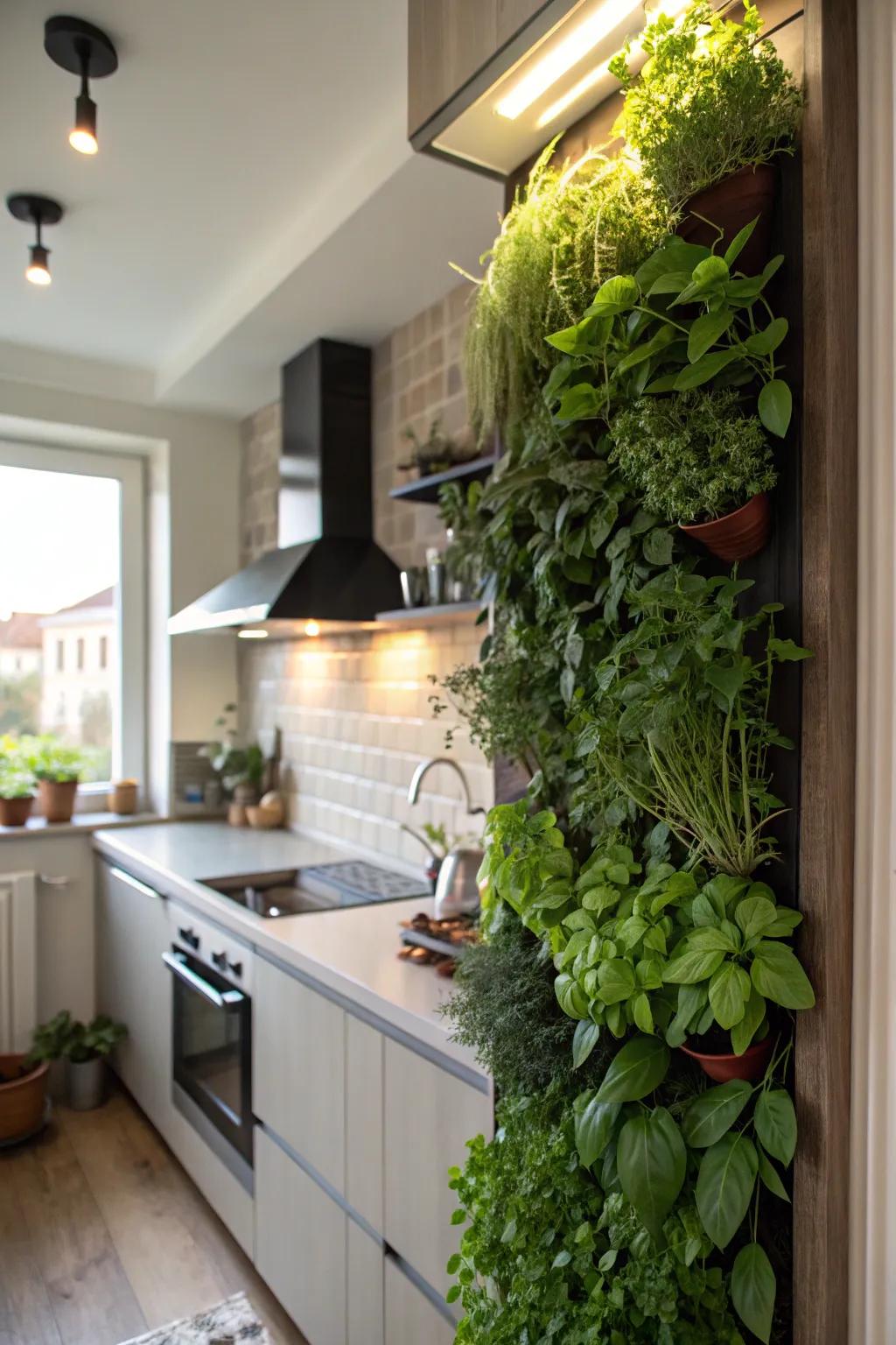 A living wall infuses your space with life and freshness.