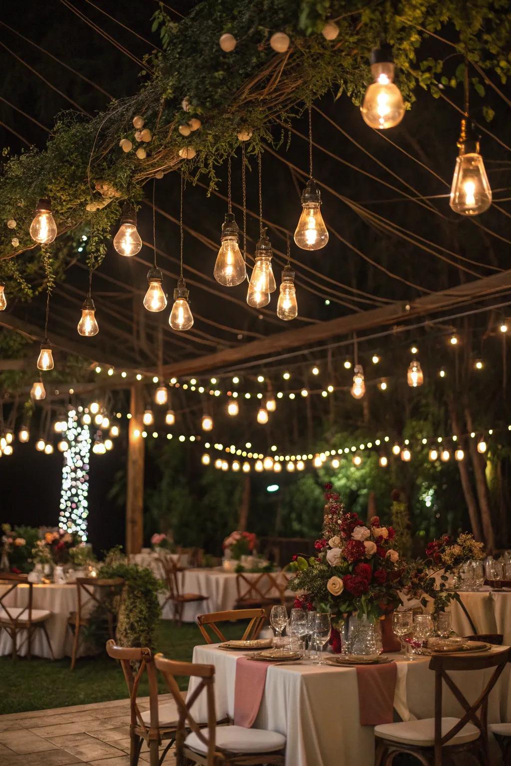 Warm and inviting lighting that transforms your wedding venue