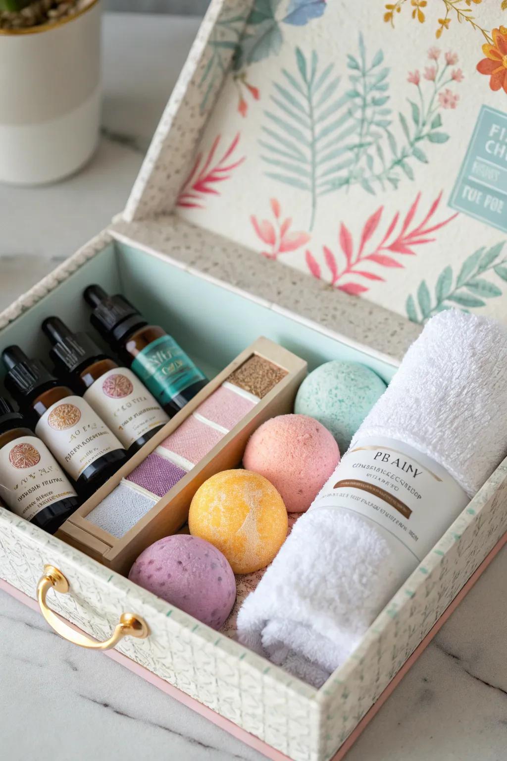 Promote relaxation with a self-care kit.