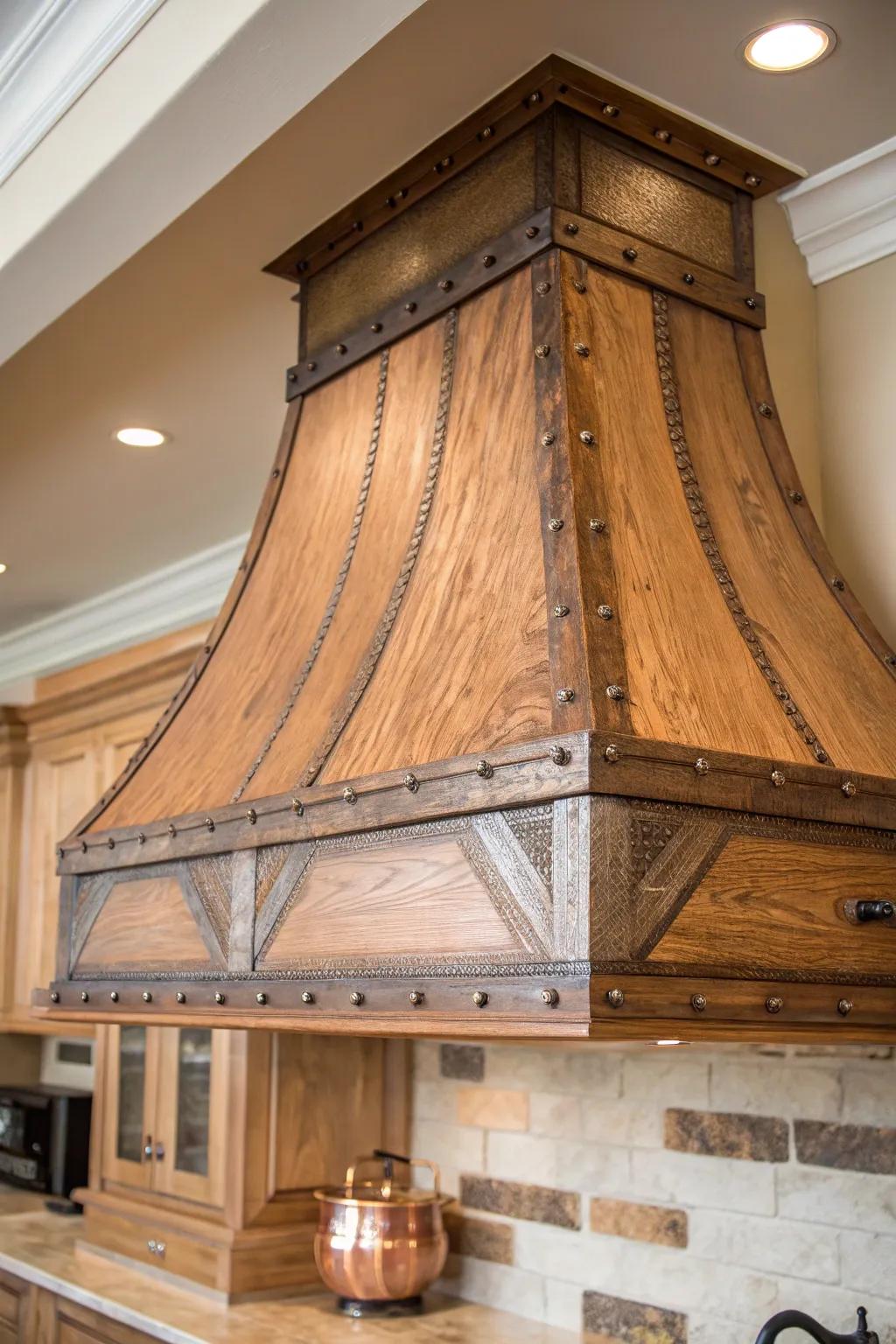 Crafted Elegance: A fusion of reclaimed wood and copper, perfect for the discerning eye.