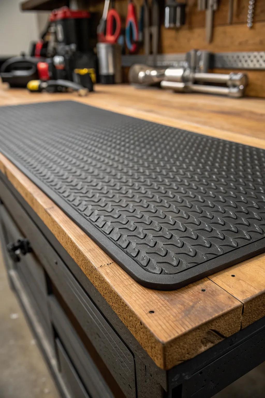 Craftsmanship Meets Functionality: Discover the resilience of a rubber mat for your delicate projects.