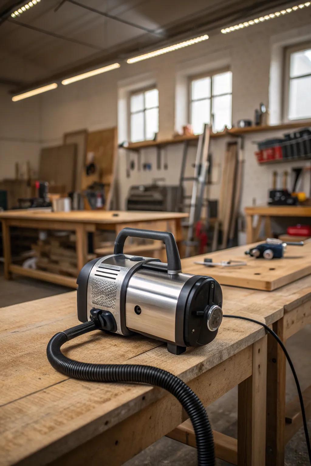 Keep your workspace dust-free wherever your creativity leads you with this stylish and portable vacuum unit.