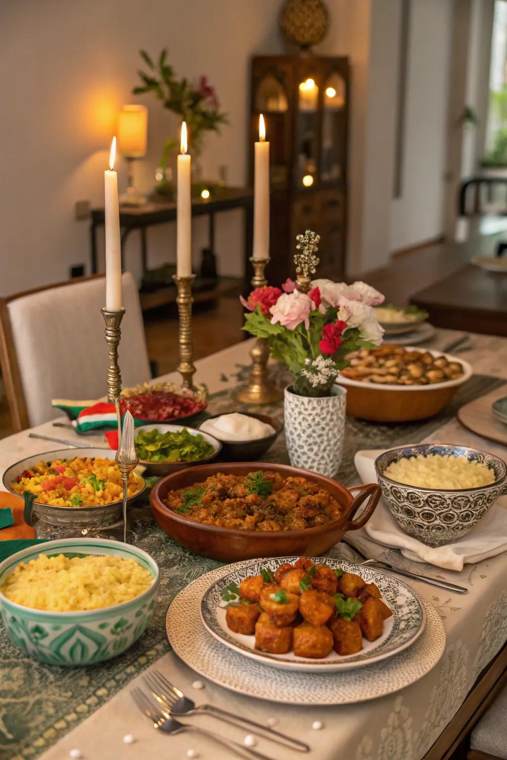 Travel the world through flavors at a themed dinner party.