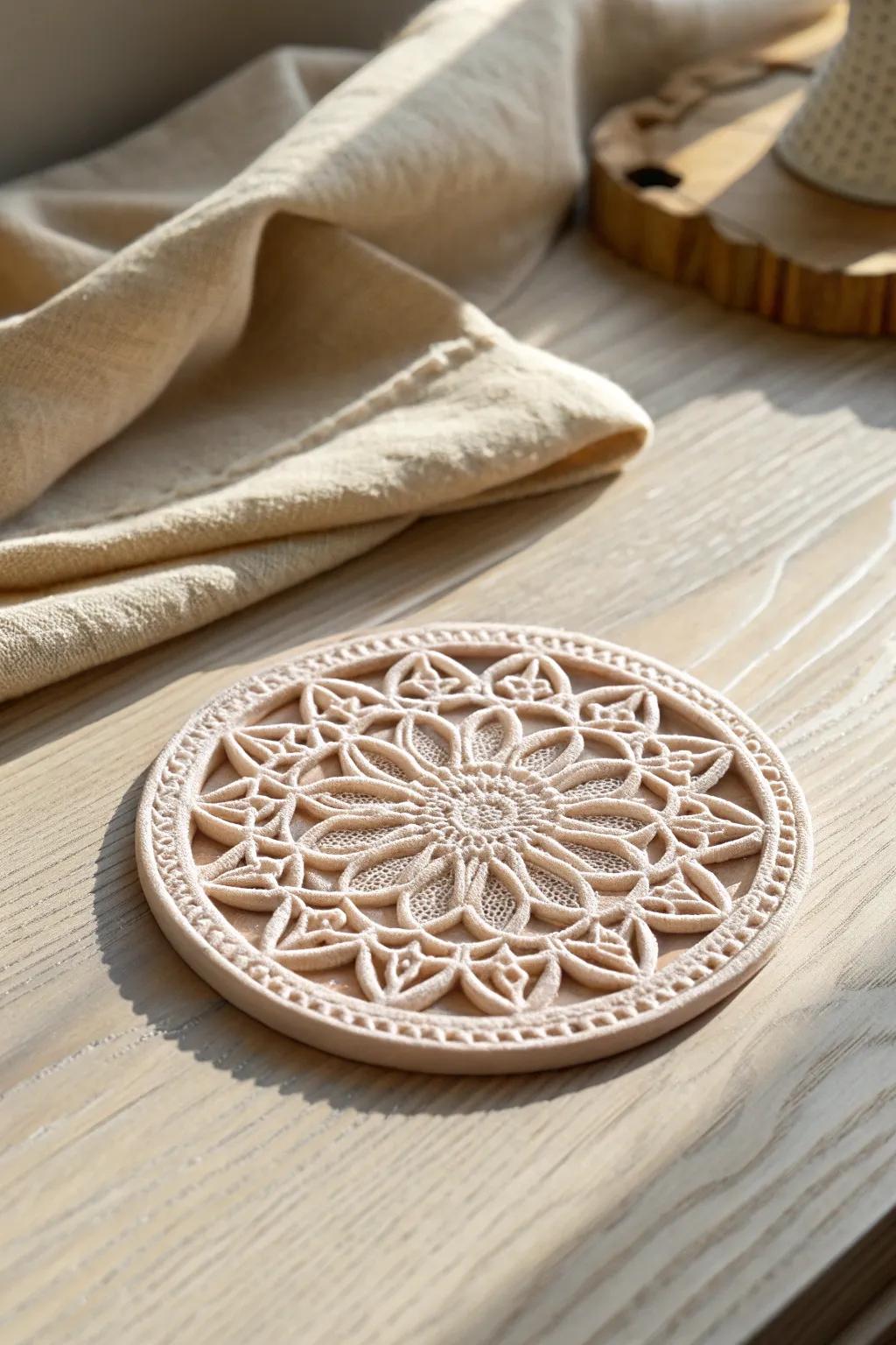 Elevate your mom's coffee break with these beautifully crafted 3D-printed coasters, merging minimalism and artistry.