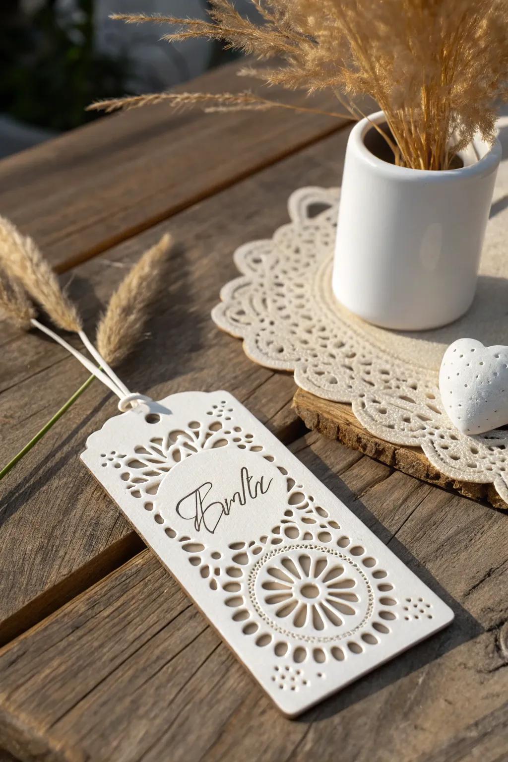 Elevate your wedding decor with beautifully crafted 3D printed name tags, where simplicity meets elegance.