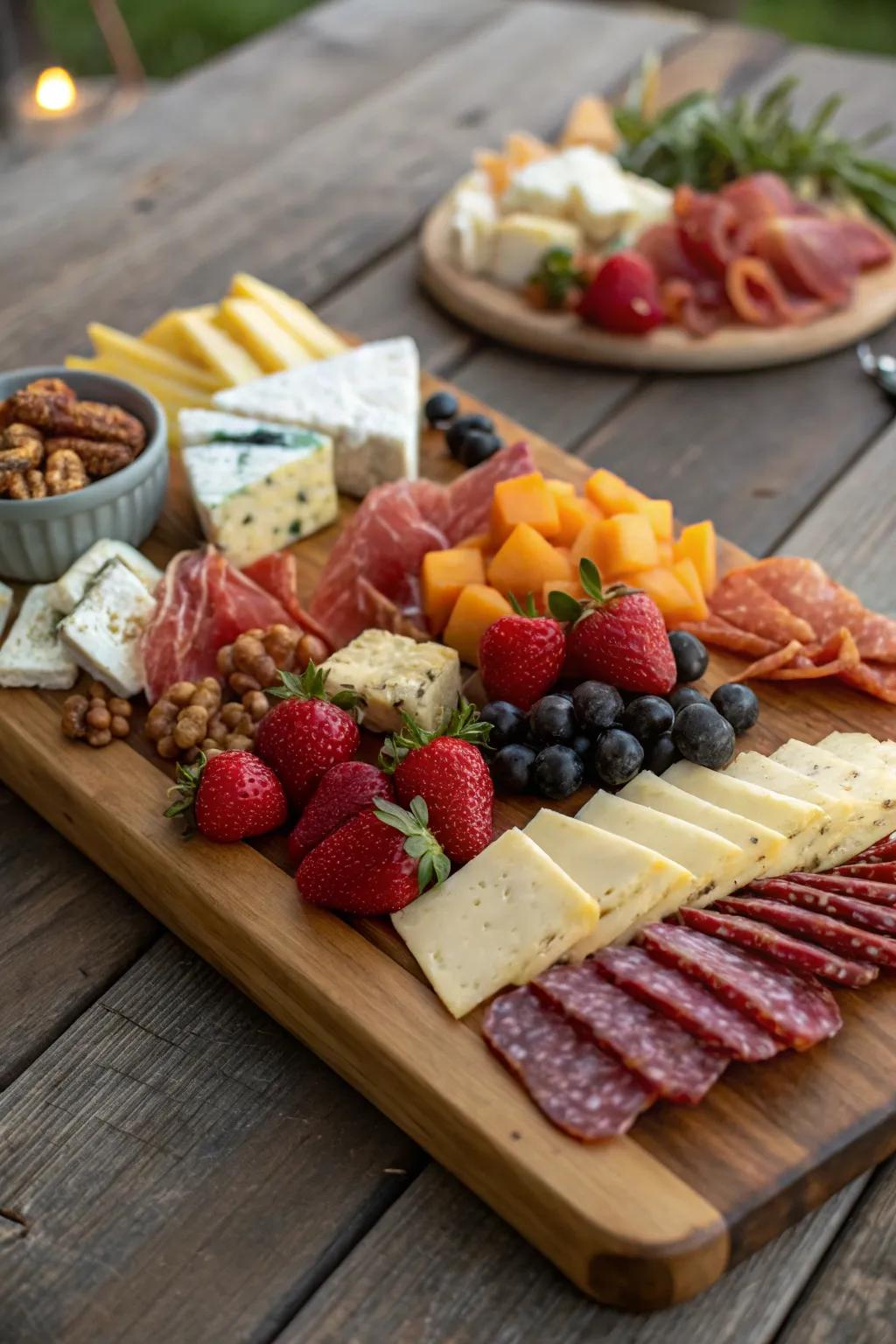 Serve in style with a gourmet charcuterie board.