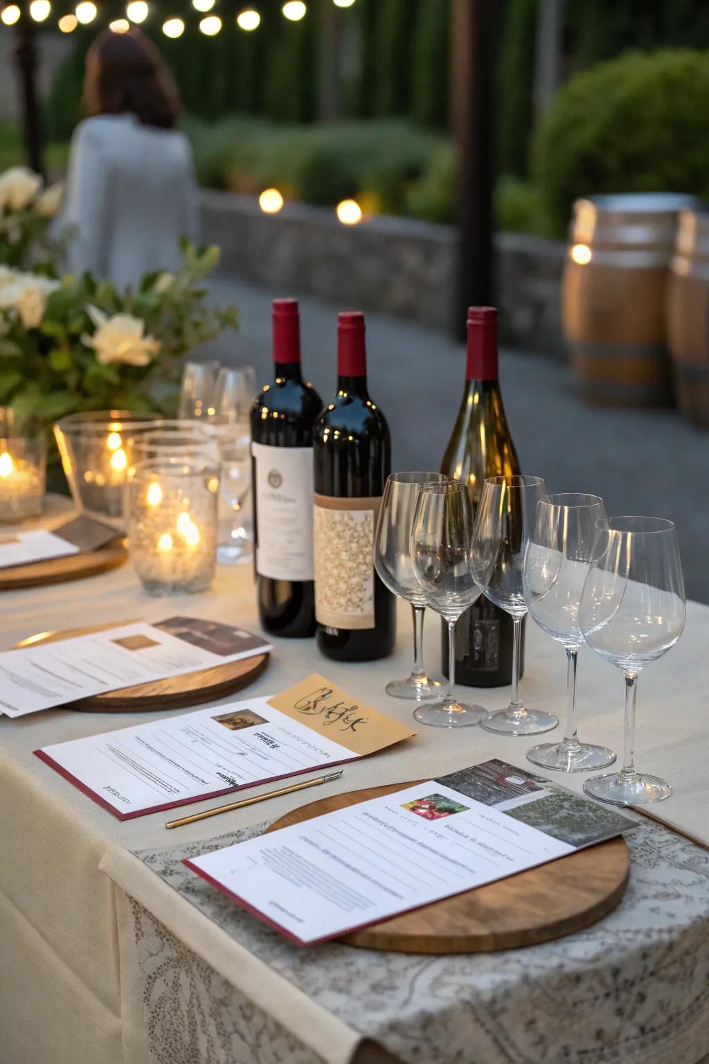 Savor flavors with a wine tasting soirée.