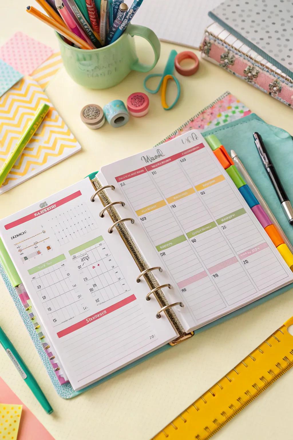 Create a personalized planner from an old book for a unique organization tool.