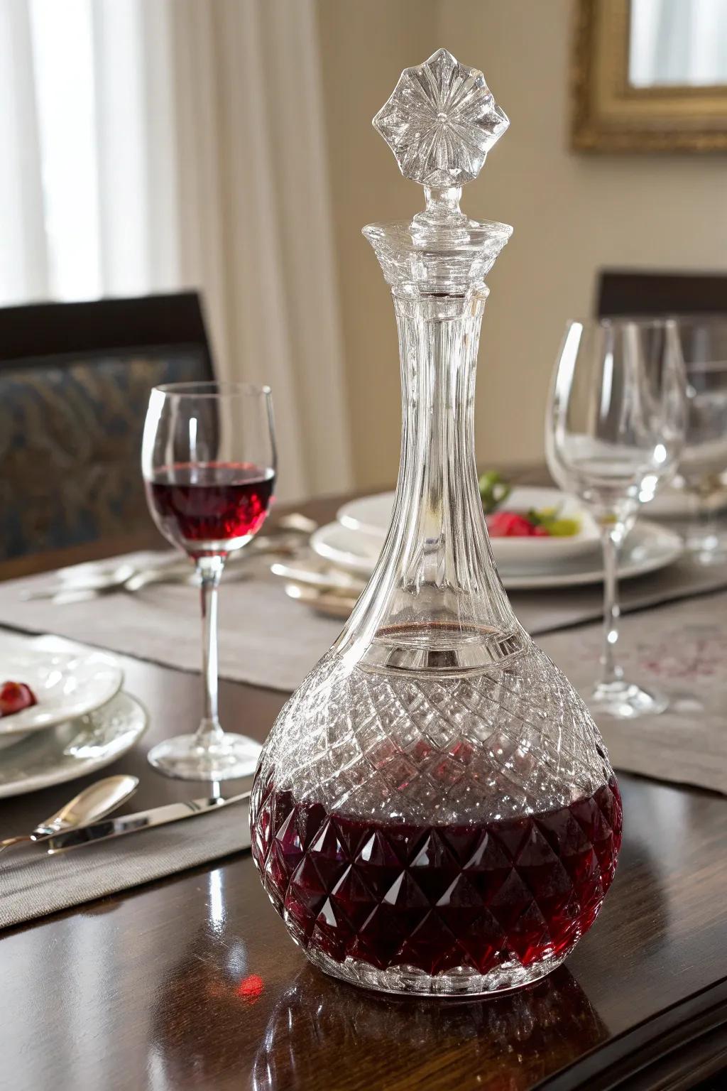 Toast to your journey with an exquisite crystal decanter.