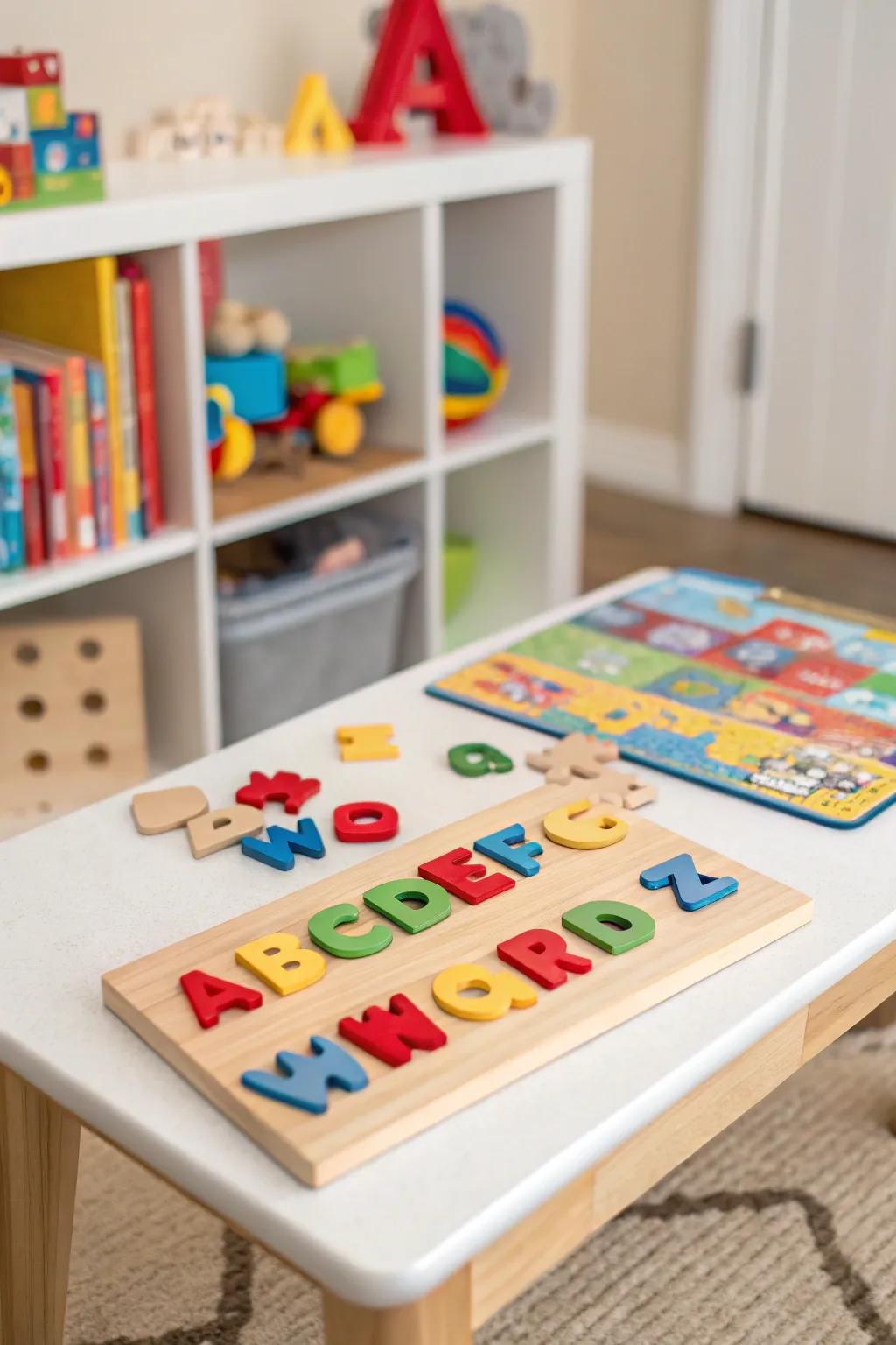 Custom name puzzles provide both playtime fun and early learning.