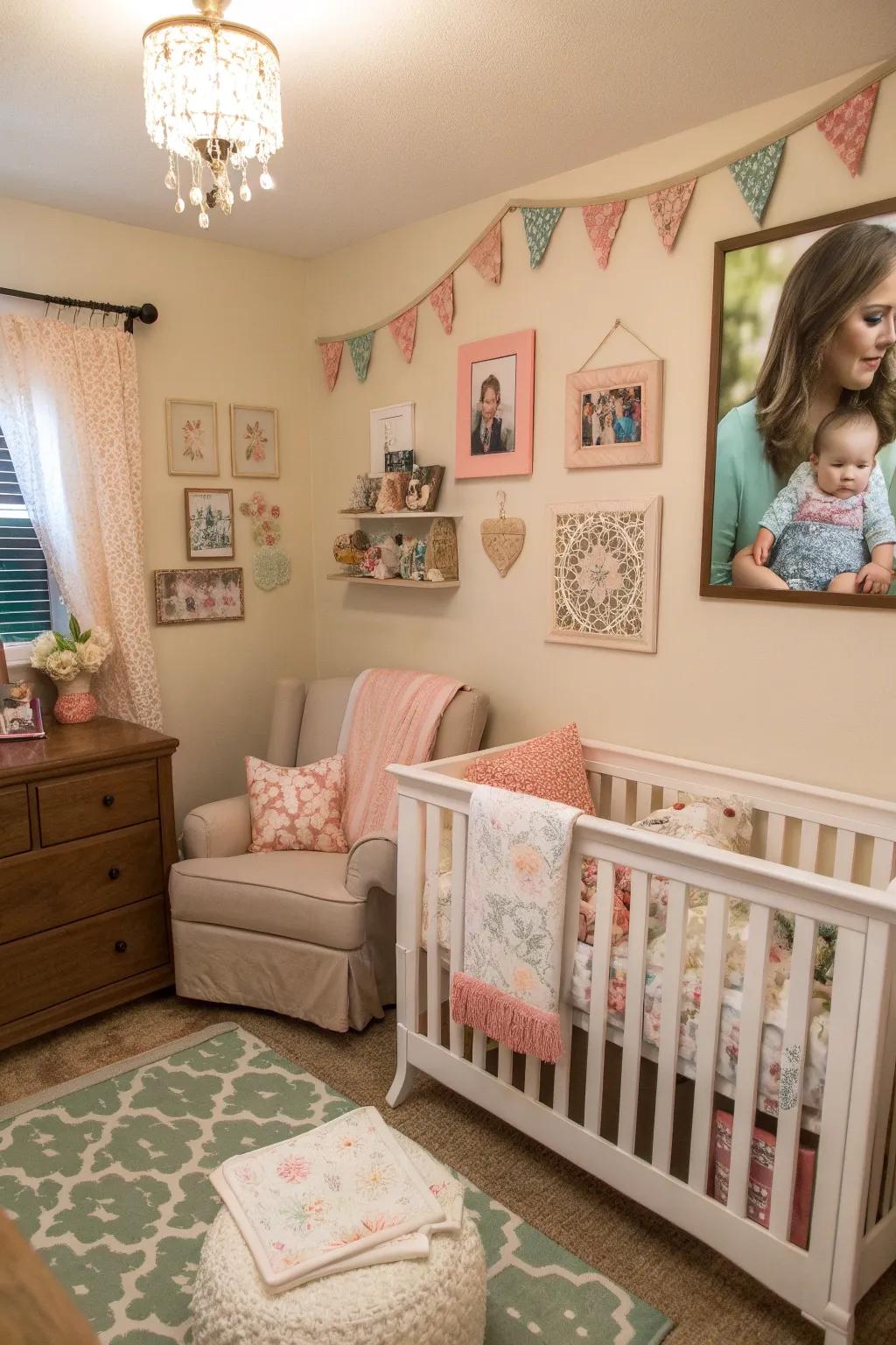 Personal touches create a warm and inviting nursery environment.