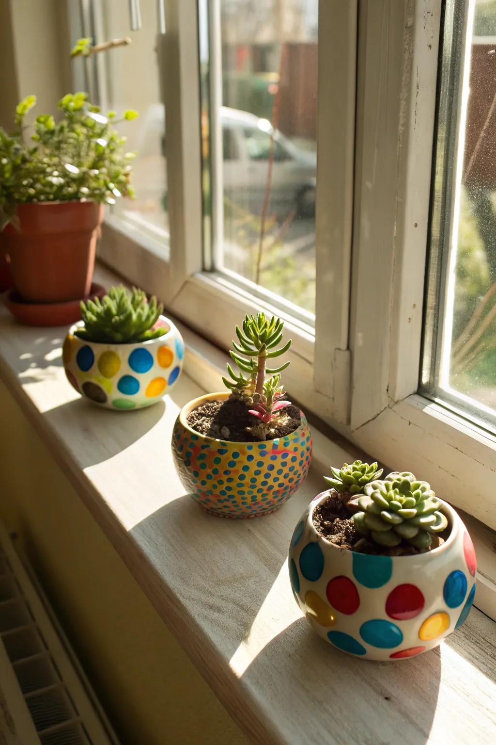 Infuse greenery into your decor with ball art planters.