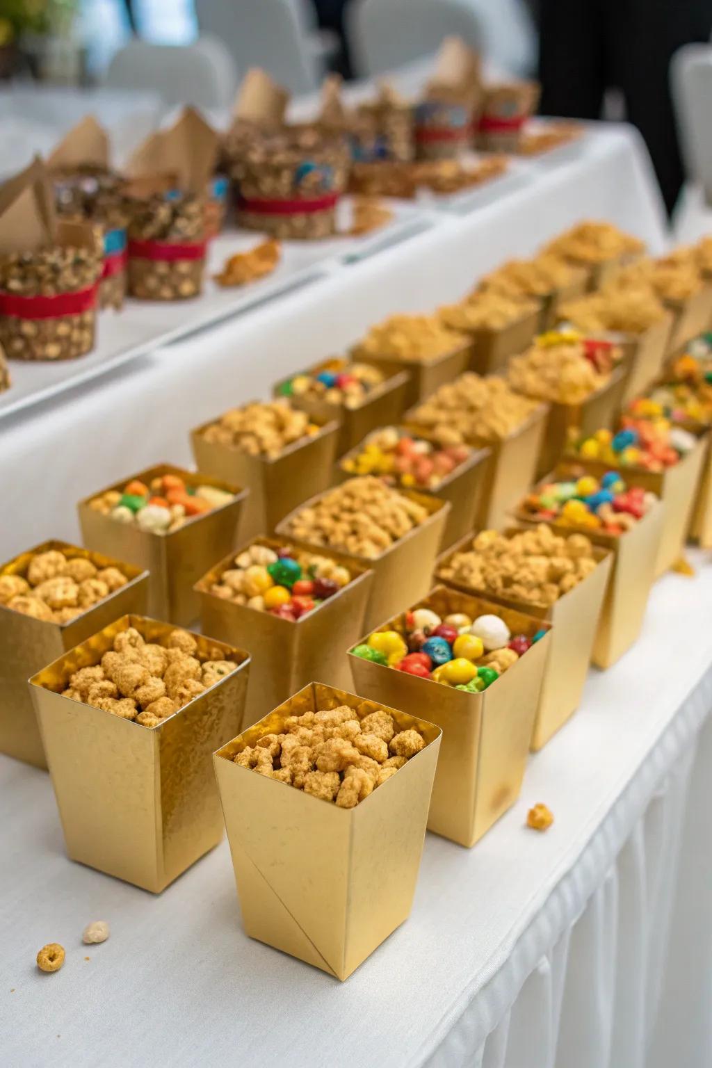 A sweet and edible centerpiece that nods to classic ballpark snacks.