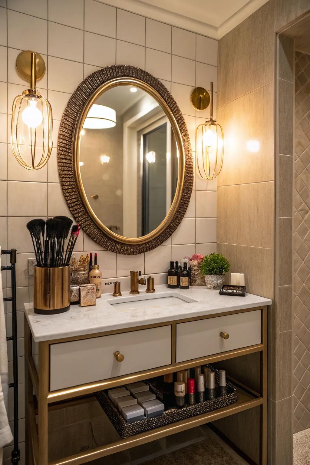 Create a private beauty nook with a makeup vanity alcove.