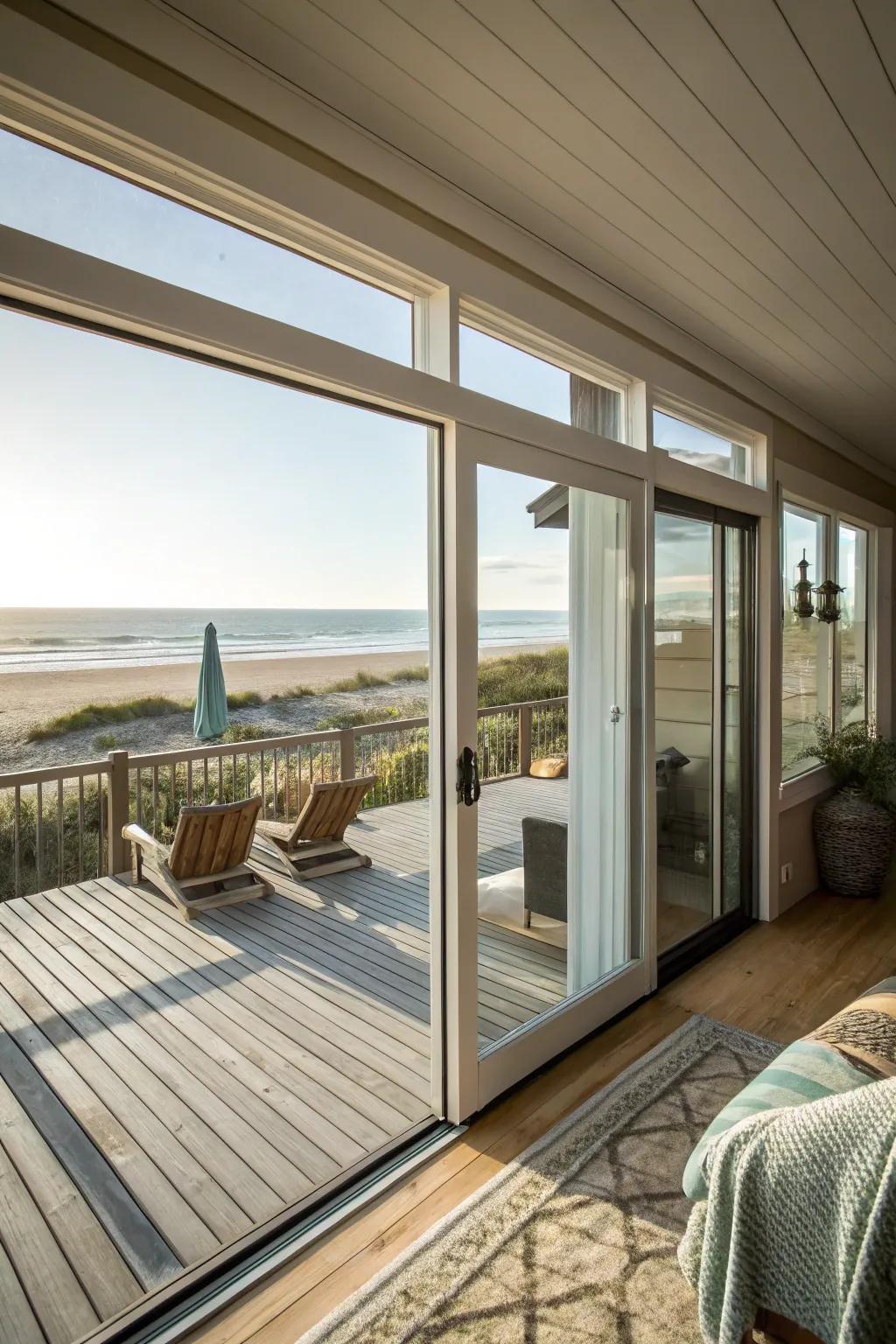 Indoor-outdoor flow enhances the connection to nature in this beach house.