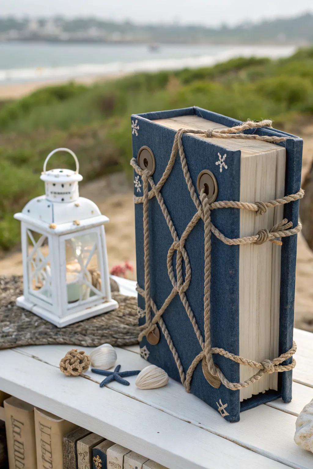 A nautical book box brings the ocean into your home.