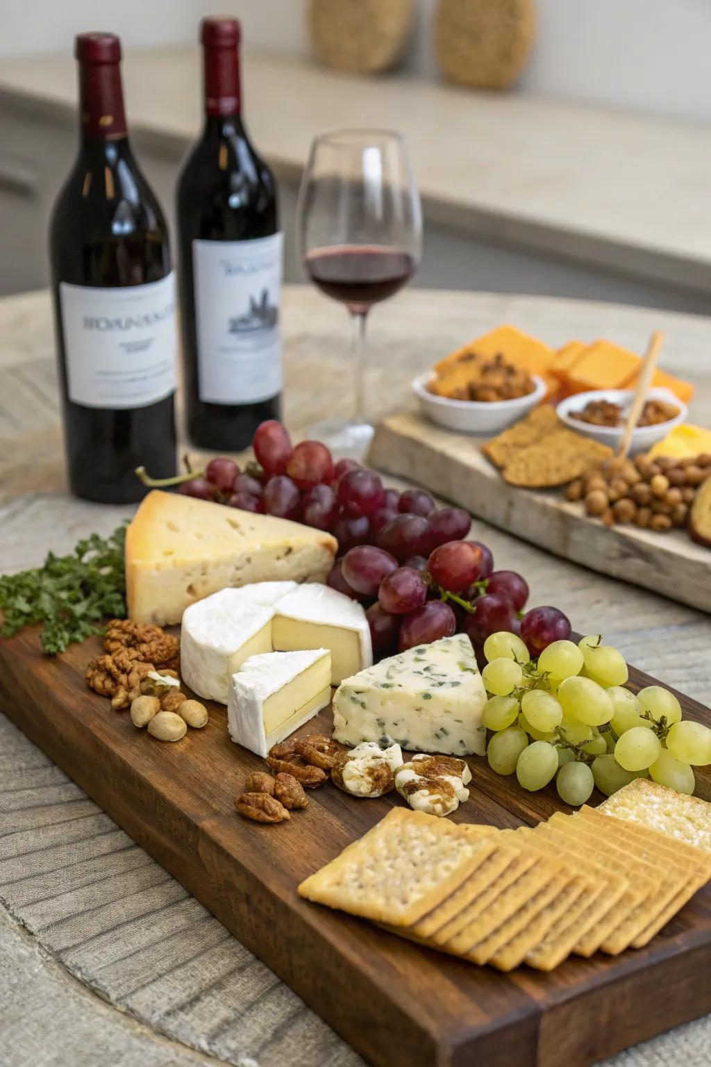 Explore flavors with a wine and cheese tasting experience.