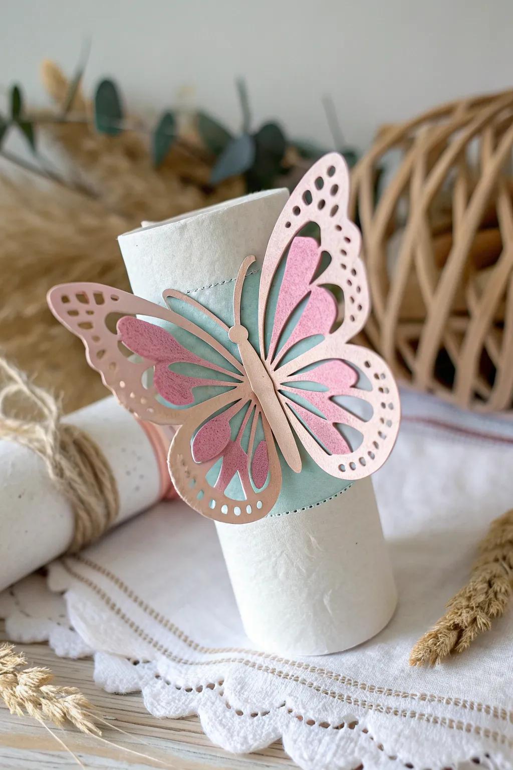 Transform creativity into beauty with upcycled toilet paper roll butterflies.