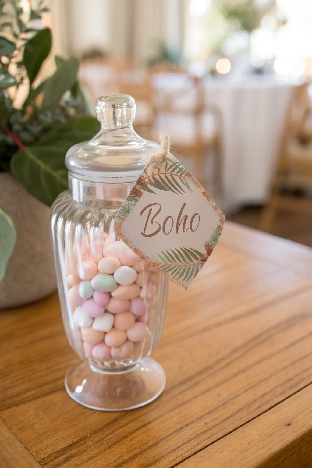 Add a touch of elegance to teacher gifts with these charming candy jar labels!
