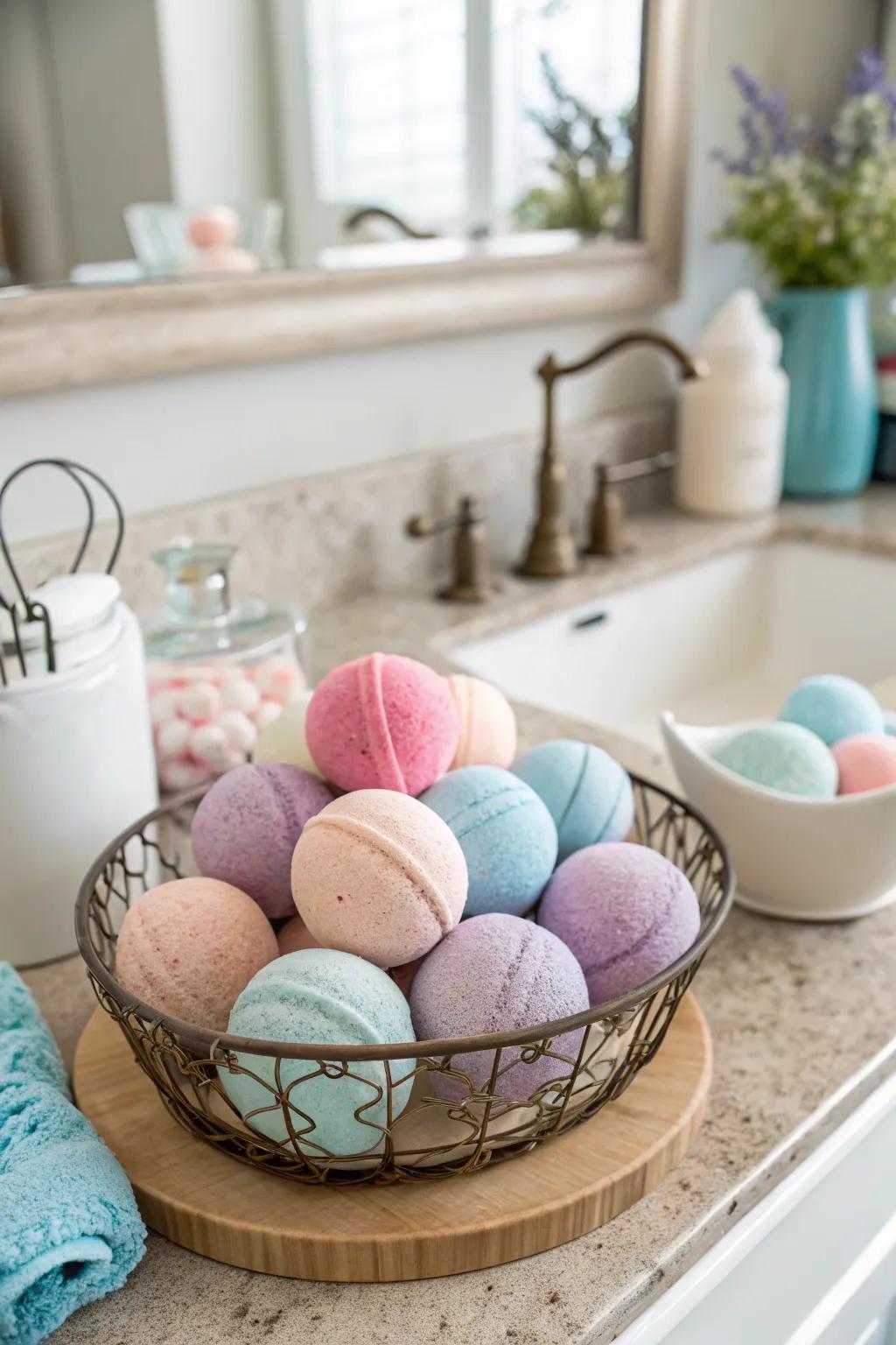 Transform bath time with homemade bath bombs.