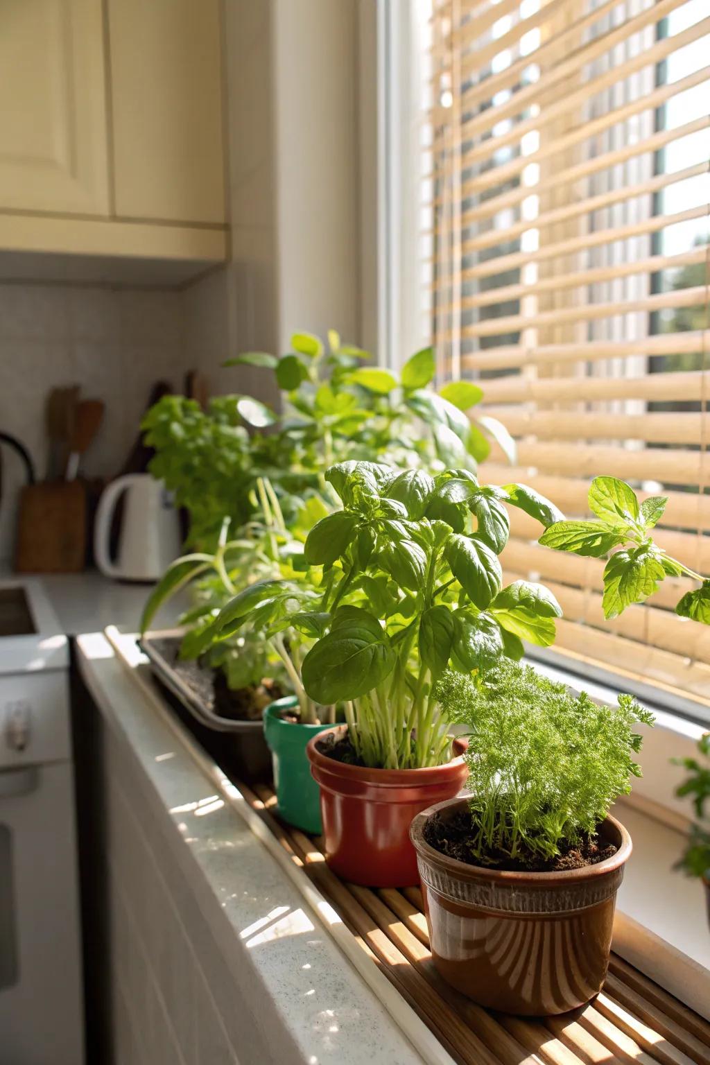 A herb garden that brings nature indoors.