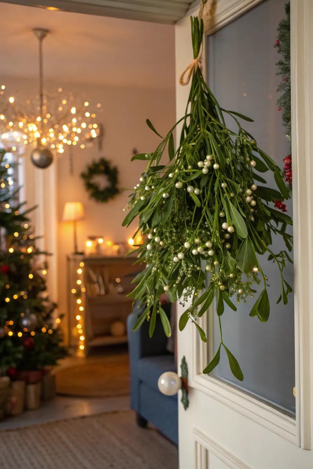 Mistletoe adds a romantic holiday tradition to your home.