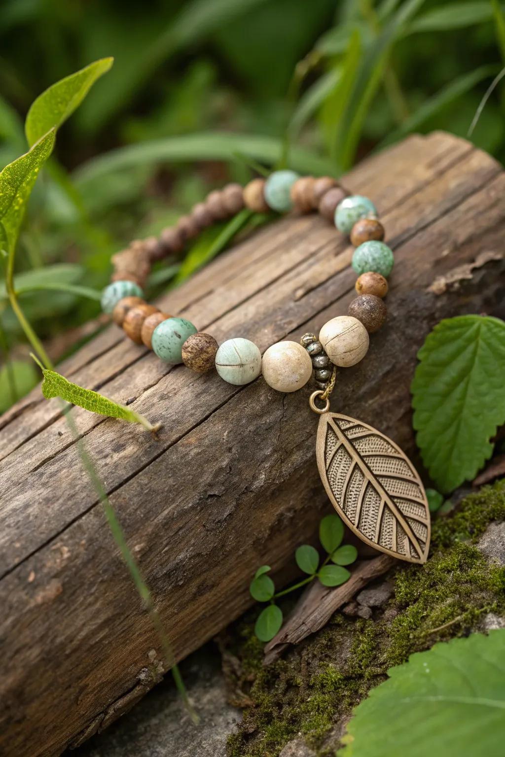 Connect with nature through this earthy bead design.