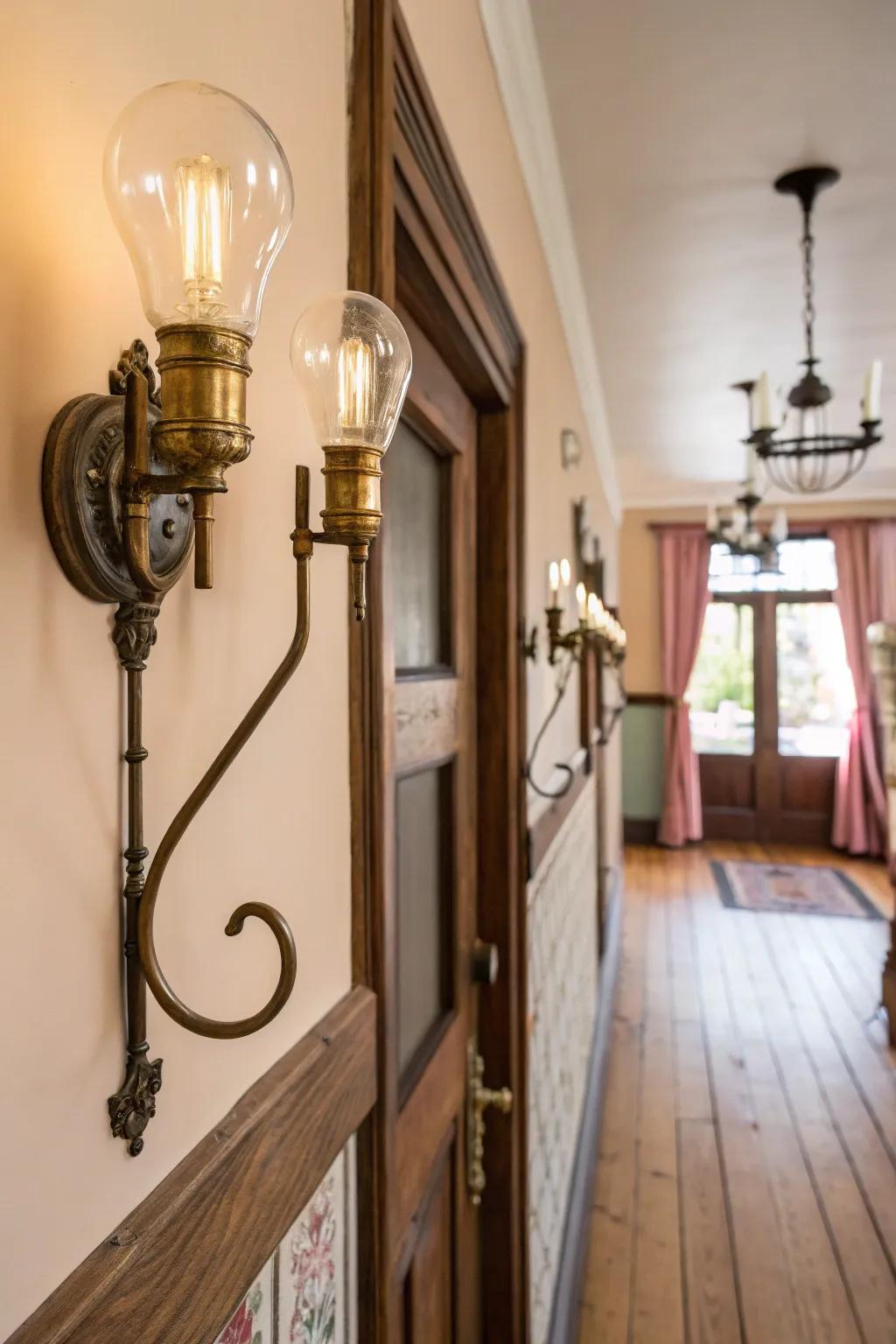 Add nostalgic charm with vintage bulb hooks.