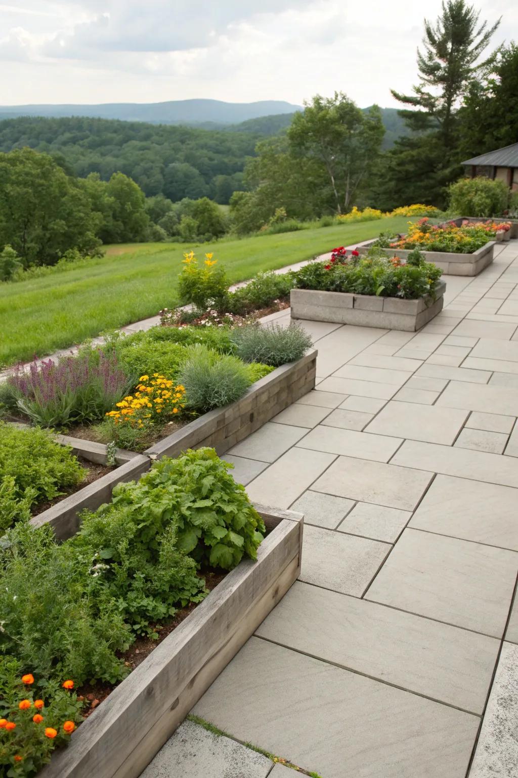 Raised garden beds can turn your patio into a green retreat.