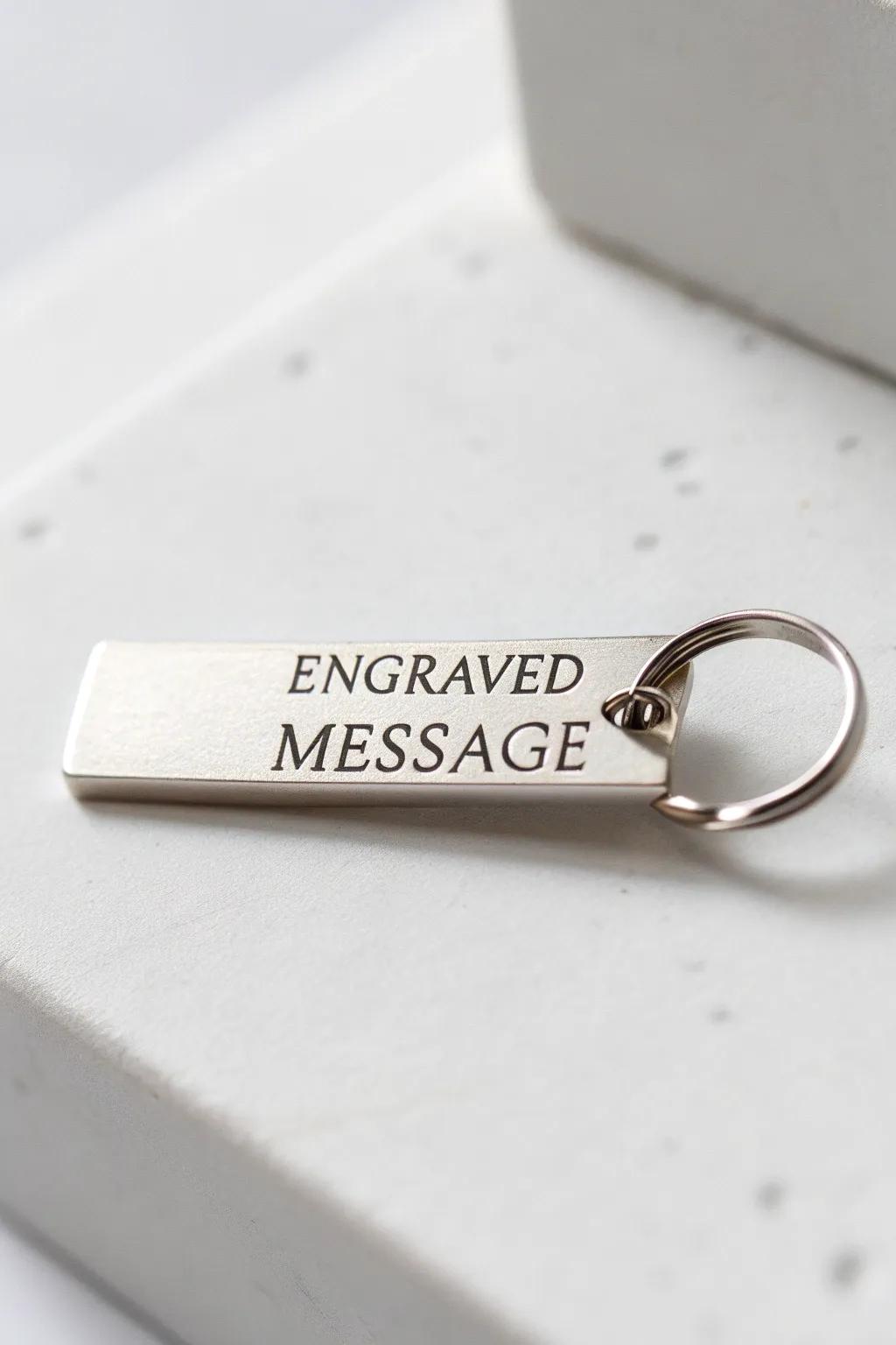 Custom message keychains: words from the heart, carried every day.