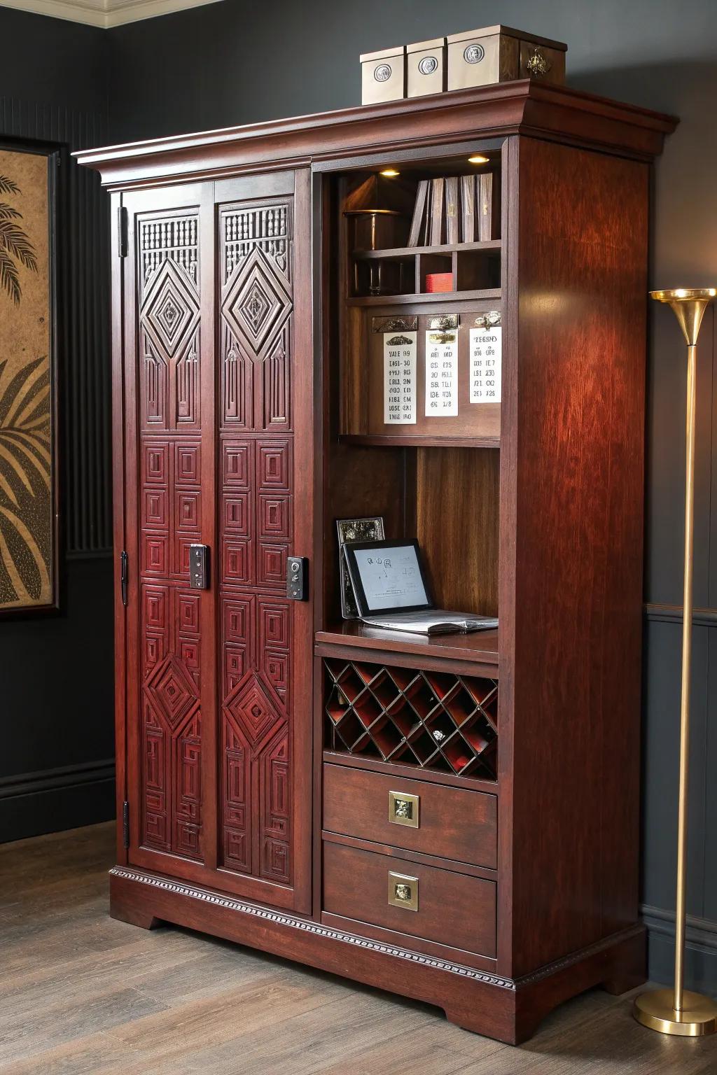 Elevate your home's functionality with a handcrafted command center that combines utility with artistry.