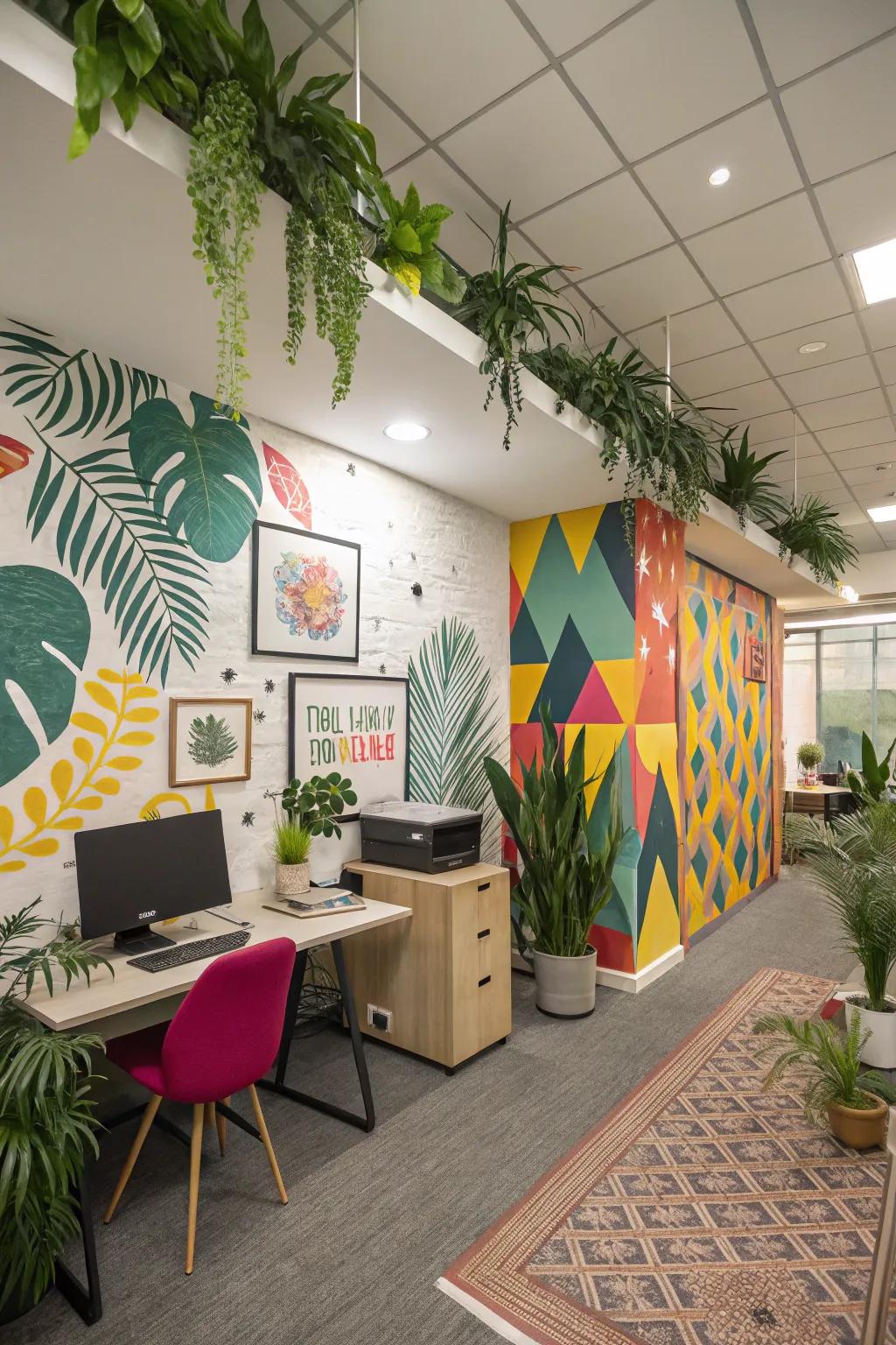 Colorful decor that energizes and inspires creativity in the office.