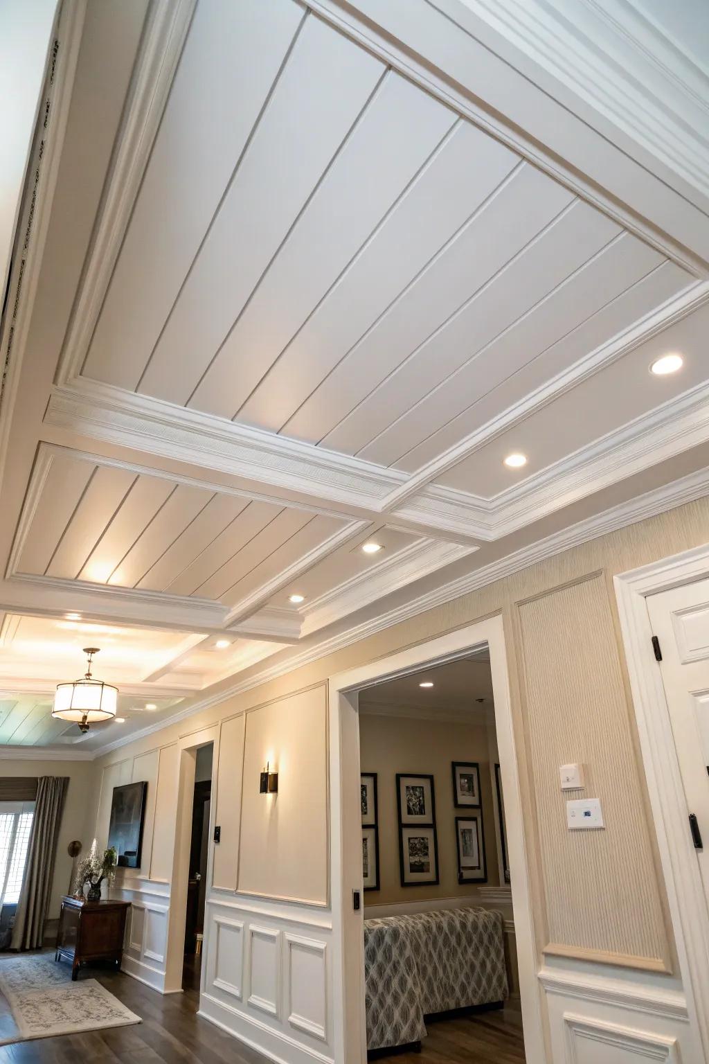 PVC trim boards provide a durable and versatile crown molding alternative.