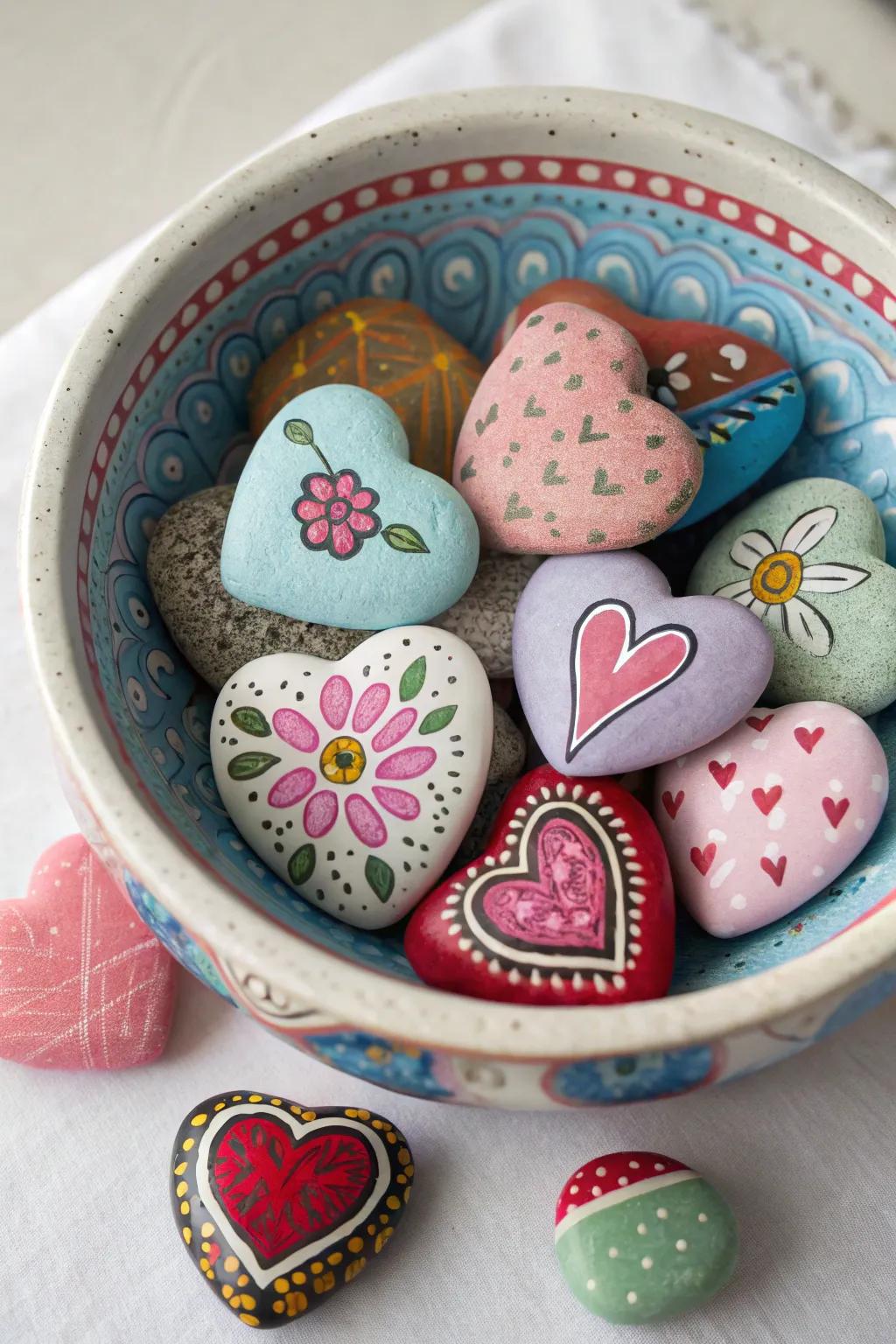 Spread love with heartfelt love rocks around your home.