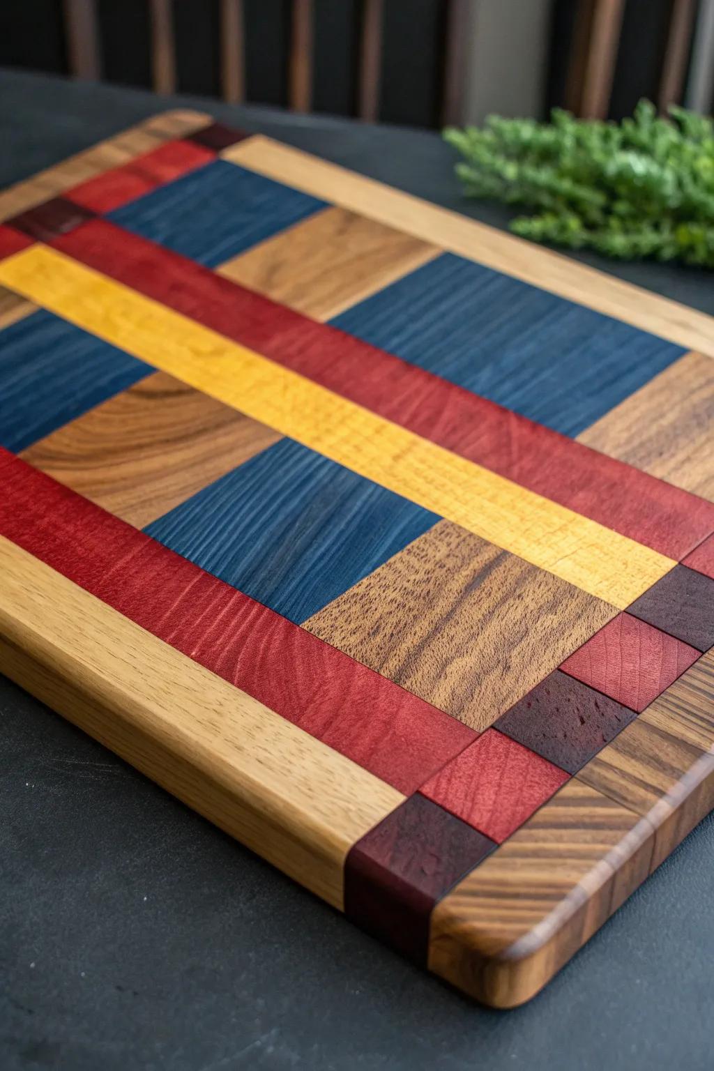 Transform your kitchen with bold color blocks: a masterpiece of craftsmanship.