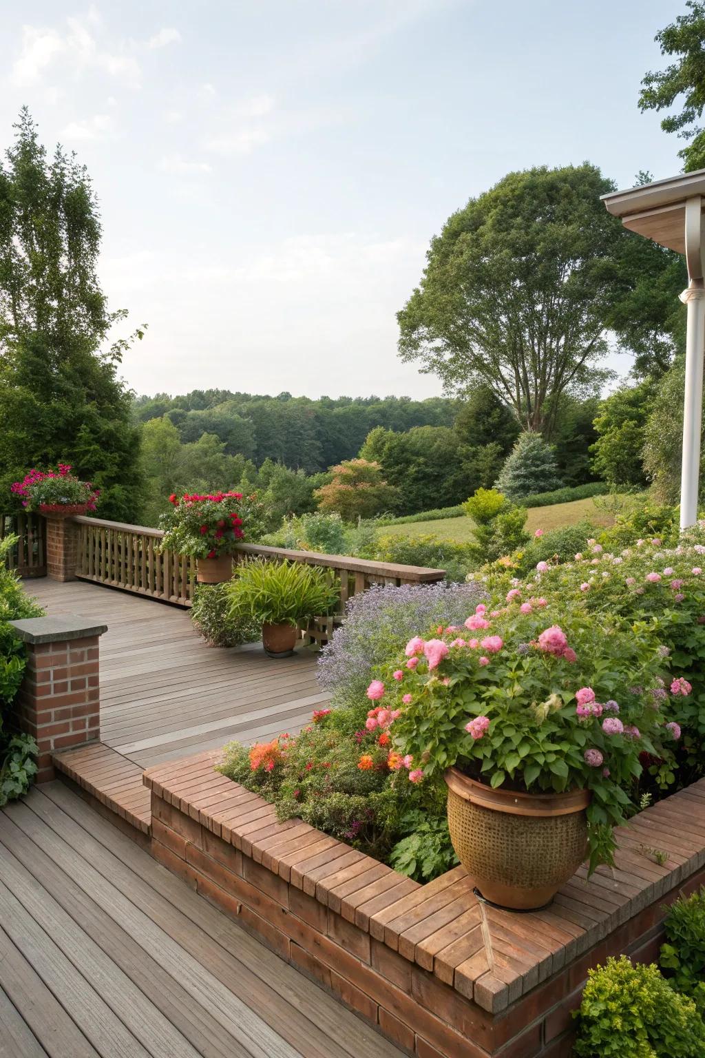 Brick skirting adds classic warmth and character to your deck.