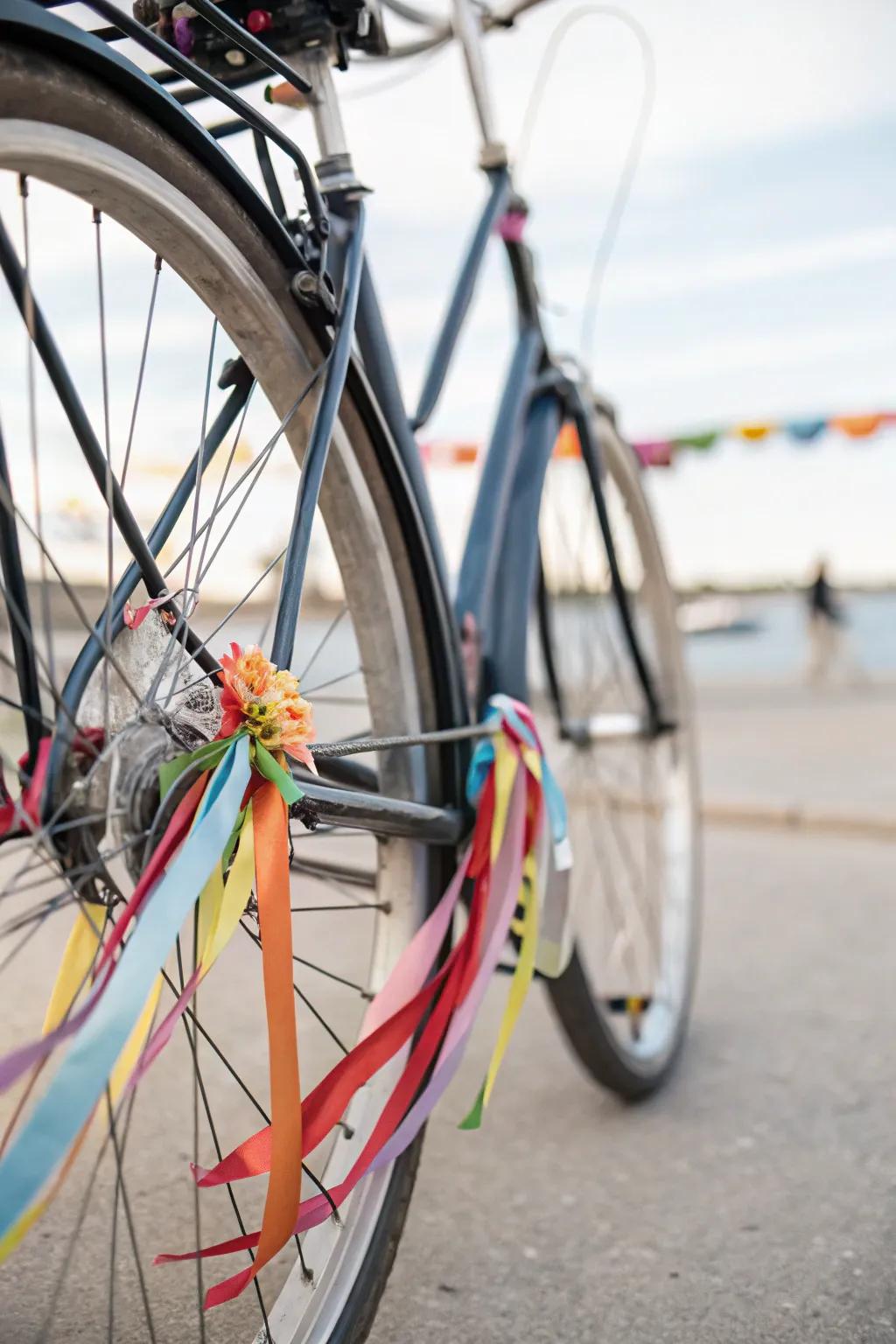 Add a touch of whimsy to your ride with vibrant ribbons that dance in the breeze. #RibbonRhapsody